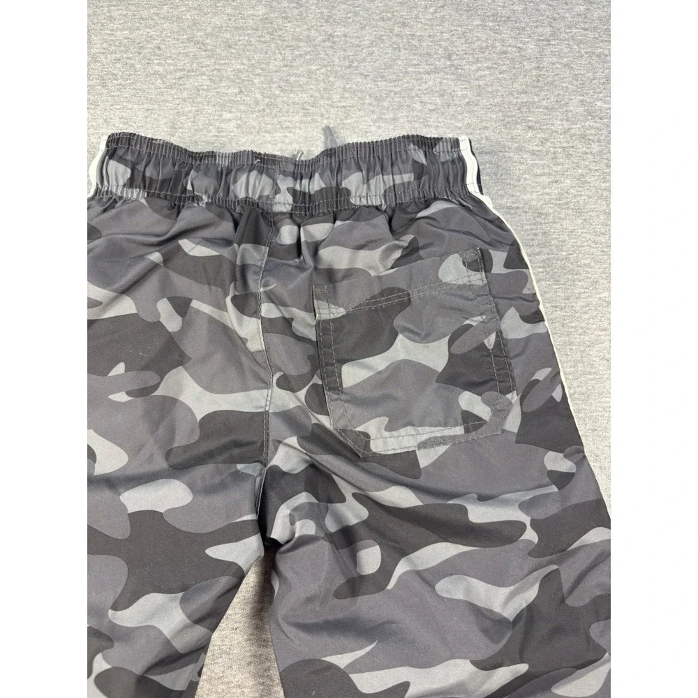 OshKosh B'Gosh Boys Track Pants Grey Camo Boys 6/6A Side Stripes Bottoms Zip